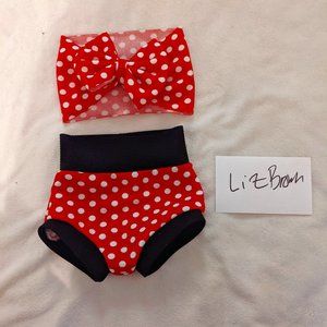 6-9 month Headwrap and Bummie set